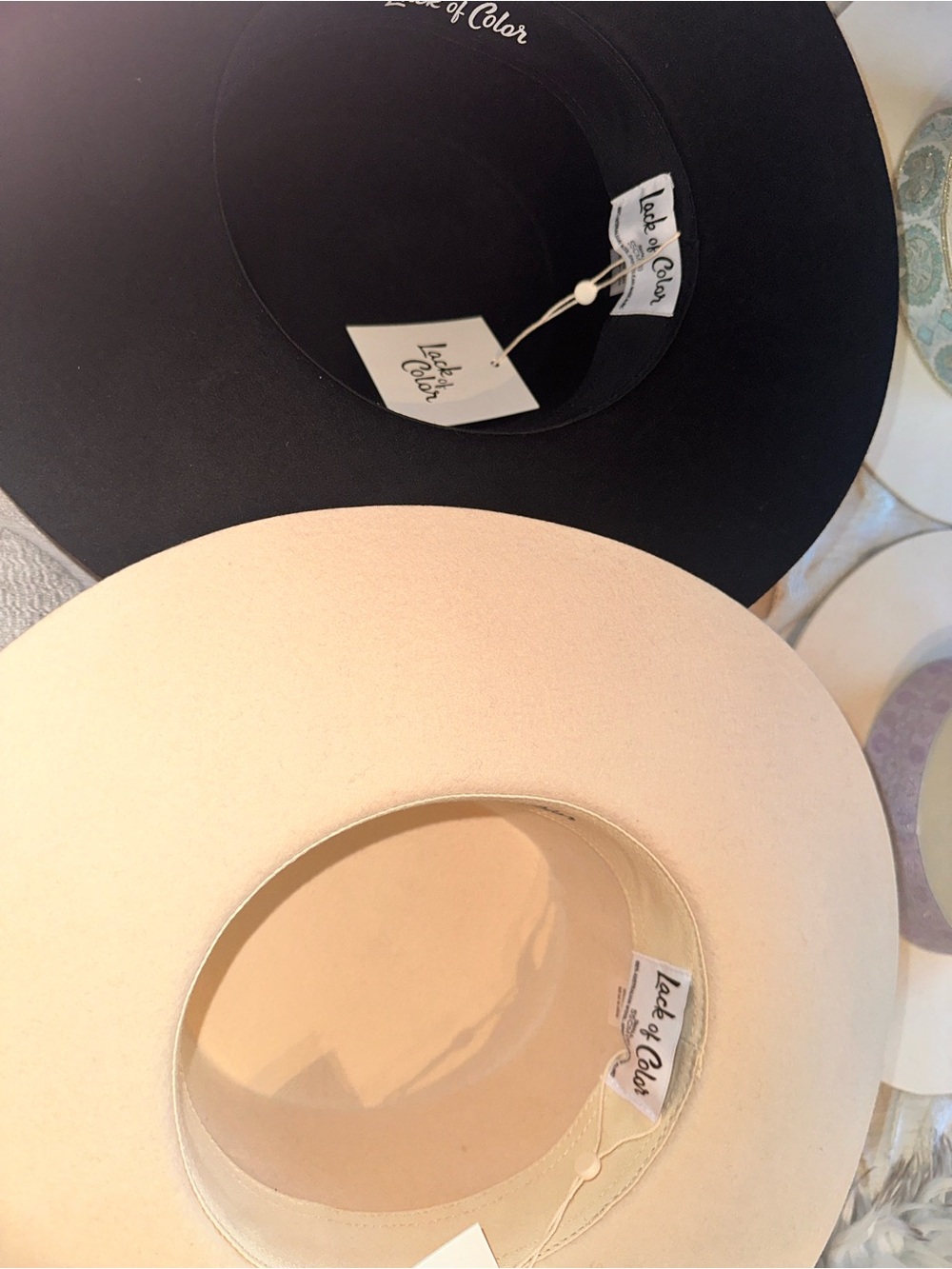 2 Lot/Bundle Lack of Color Hats - The Sierra in Black & Beige, both sz S/55cm - Picture 9 of 13